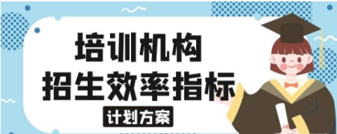 培训机构这4项效率指标,就是招生经营计划衡量标准 (图1) image.png